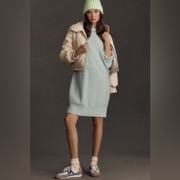 Daily Practice | by Anthropologie Long-Sleeve Sweater Mini Dress Sky Medium - Picture 4 of 6